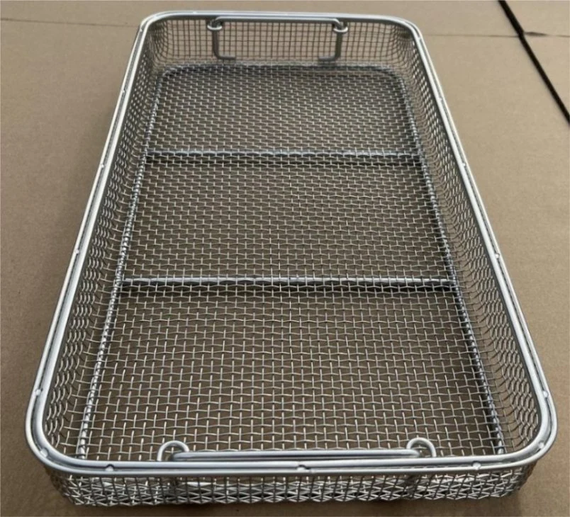 High Temperature Pressure Steam Plasma Stainless Steel Mesh Sterilization Baskets