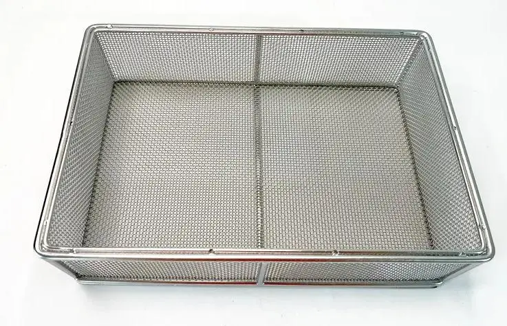 Rigid Scope Silicon Bracket Fully-Removable Lid Stainless Steel Sterilization Baskets